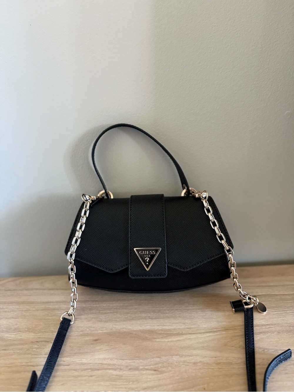 Guess Black Mini Top Handle Crossbody Bag – NWOT